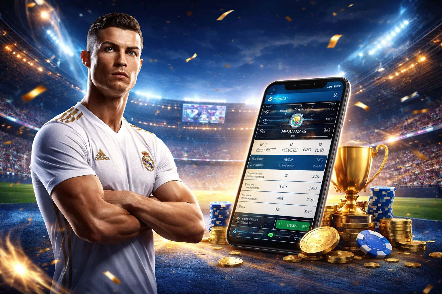 Giao diện ứng dụng OKVIP với các trò chơi cá cược thể thao và casino trực tuyến
